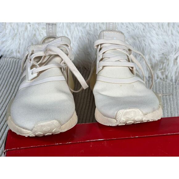 Adidas NMD_R1 V2 Shoes Womens Size 8 Cream White Boost Parley Running Sneakers - Picture 5 of 9